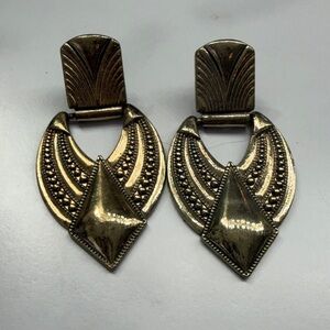 H&M Antique Gold Geometric Earrings